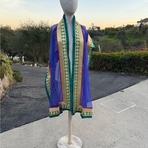 Elegant Blue and Green Women's scarf